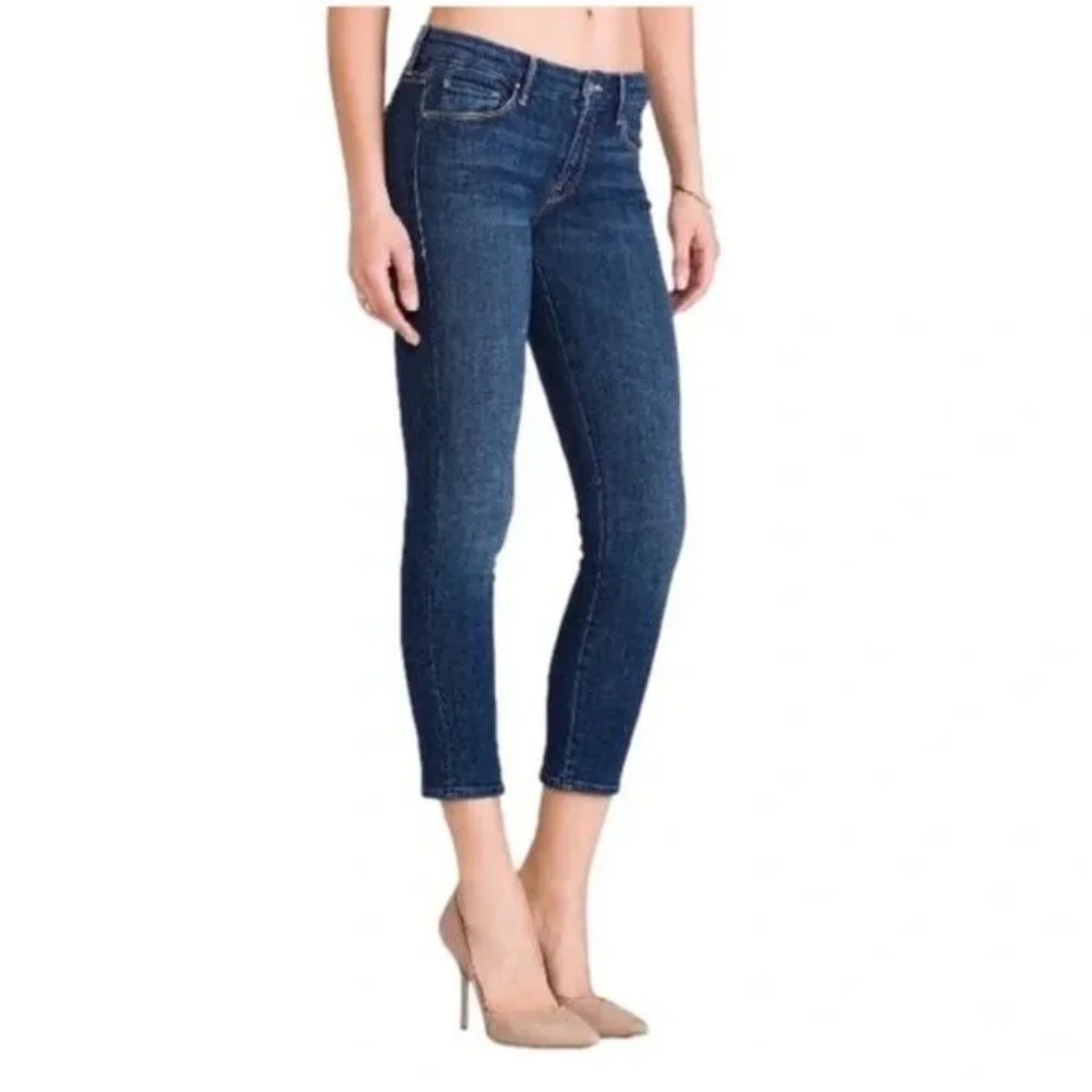 MOTHER Denim Looker Crop Skinny Jeans in FLOWERS FROM THE STORM 24 - Picture 3 of 9